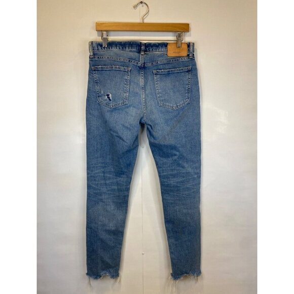 MOUSSY 27 Depew Skinny Jean Light Blue Fray Hem Distressed GUC* - Picture 3 of 9